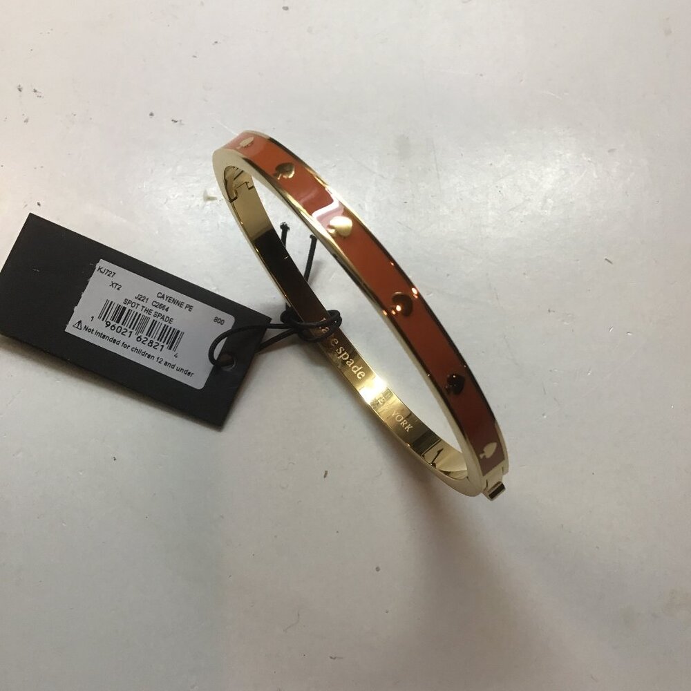 Kate Spade New Orange Enamel with Spades Bracelet